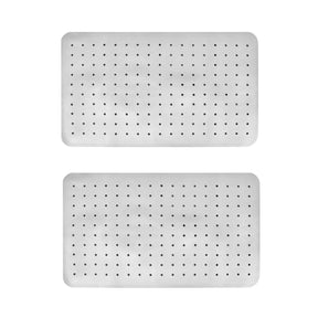 2x 70×40 cm Anti‑Slip Grip Shower Rug Bath Mat w/ 100+ Suction Cups