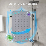 70×40 cm Anti‑Slip Grip Shower Rug Bath Mat w/ 100+ Suction Cups