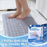 70×40 cm Anti‑Slip Grip Shower Rug Bath Mat w/ 100+ Suction Cups