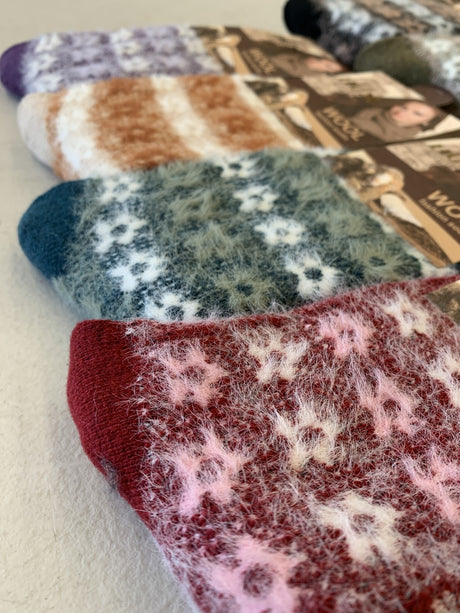 12x Womens Angora Wool Blend Socks - Soft & Warm (EU37-EU41)