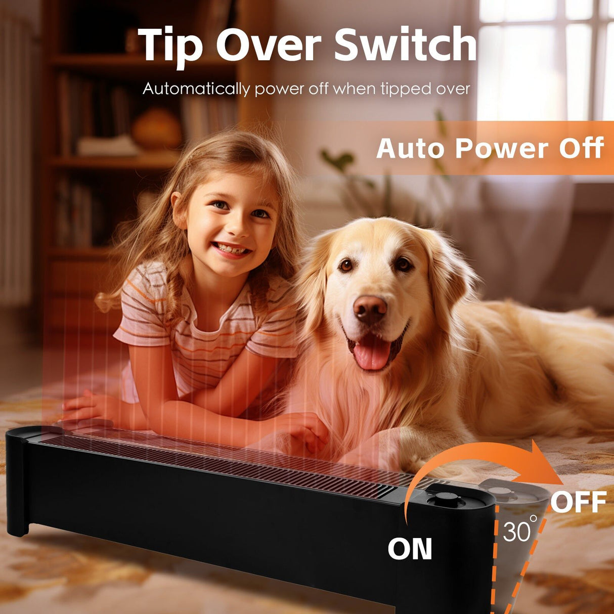 BR Home 2200W Graphene Floor Electric Heater – Fast Heating, Energy Efficient & Portable