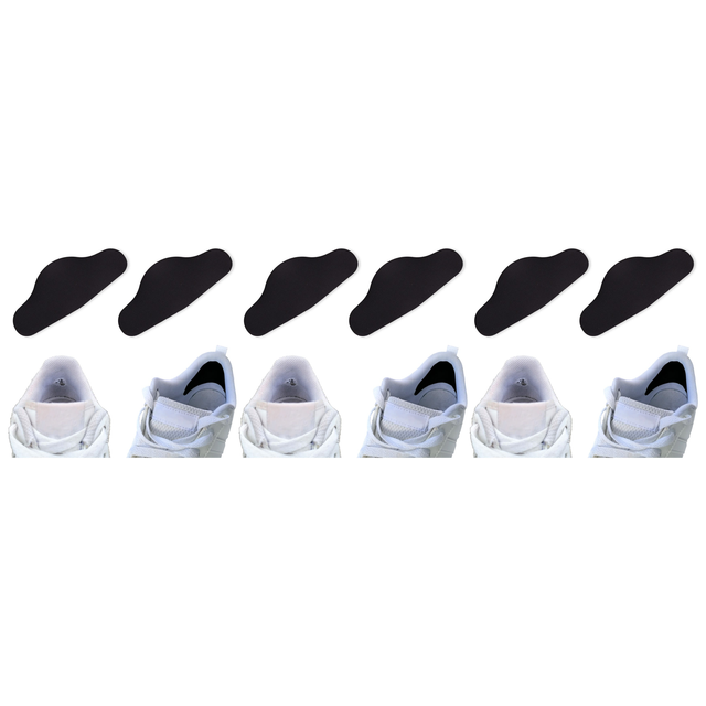 3x Brit Patch Trainer Armour Shoe Heel Hole Preventer Patches Pack - Black (Made in Britain)