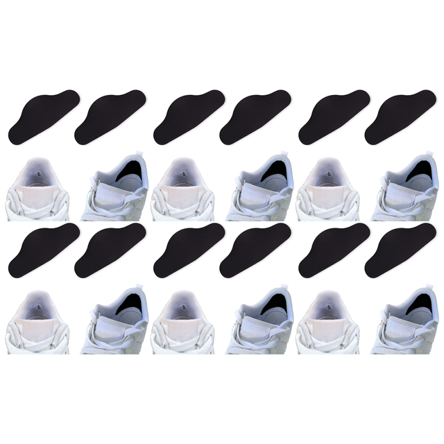 6x Brit Patch Trainer Armour Shoe Heel Hole Preventer Patches Bulk Pack - Black (Made in Britain)