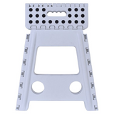 125kg Plastic Folding Step Stool 39cm Portable Chair Flat Indoor/Outdoor Home - White
