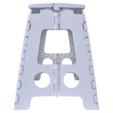 125kg Plastic Folding Step Stool 39cm Portable Chair Flat Indoor/Outdoor Home - White