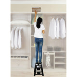 125kg 39cm Folding Step Stool - Black (Portable Plastic Foldable Indoor/Outdoor Chair)