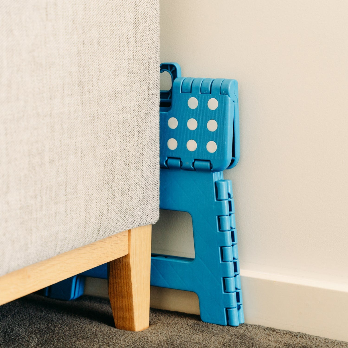 125kg Folding Step Stool Portable Plastic Foldable Chair Flat Outdoor (29x22cm) - Blue