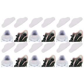 6x Brit Patch Trainer Armour Shoe Heel Hole Preventer Patches Bulk Pack - White (Made in Britain)