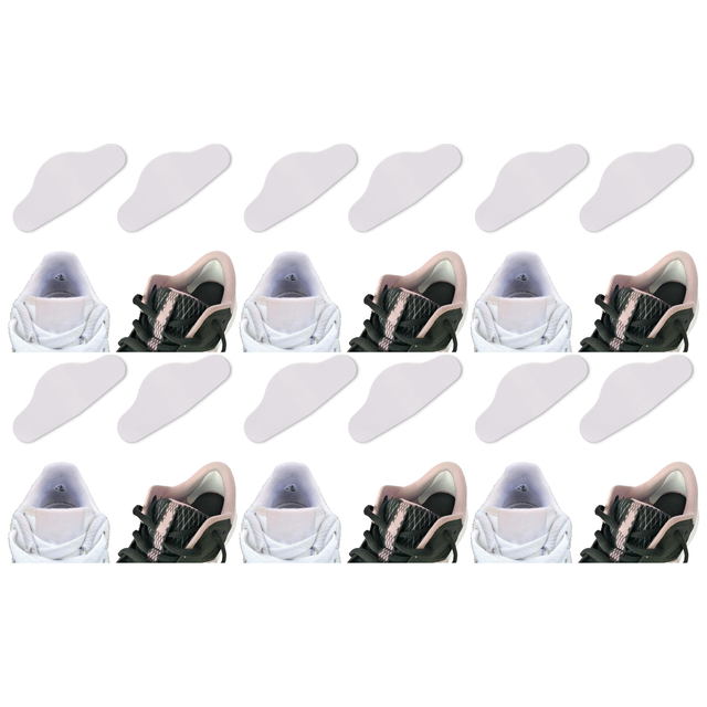 6x Brit Patch Trainer Armour Shoe Heel Hole Preventer Patches Bulk Pack - White (Made in Britain)