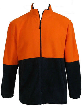 HI VIS Polar Fleece Full Zip Jumper - Orange (High Visibility Safety Workwear Jacket)