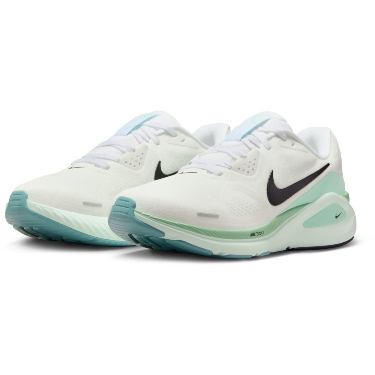 Nike Womens Structure 26 Sneakers Runners Shoes in White/Black/Barely Green/Mint Foam