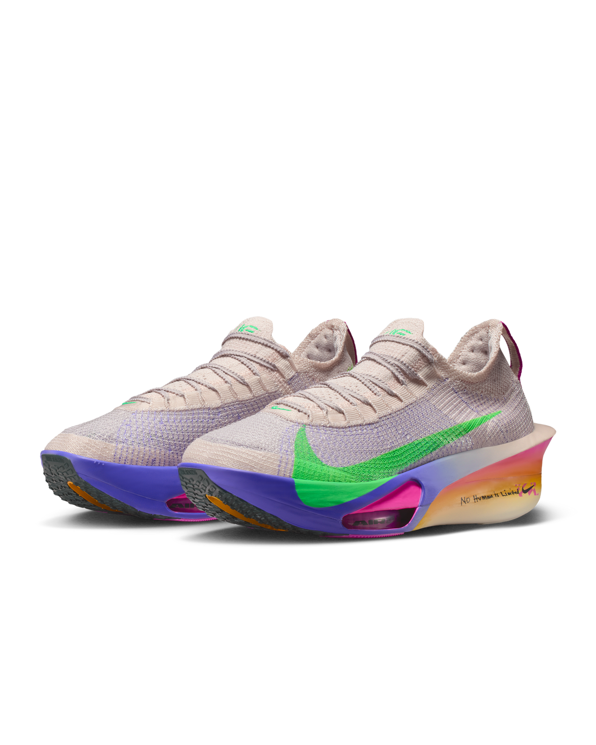 Nike Mens Alphafly 3 EK Road Racing Shoes - Red-Ceramic-Pink-Green (Eliud Kipchoge Athletic Sneakers/Runners)
