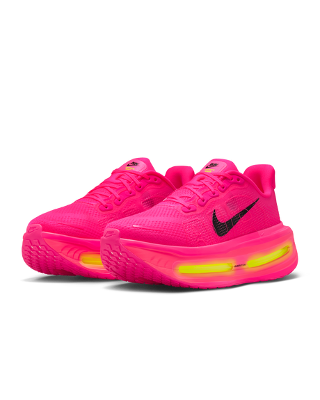 Nike Womens Vomero Premium Road Running Shoes - Pink-Volt-Black (Athletic Sneakers/Runners)
