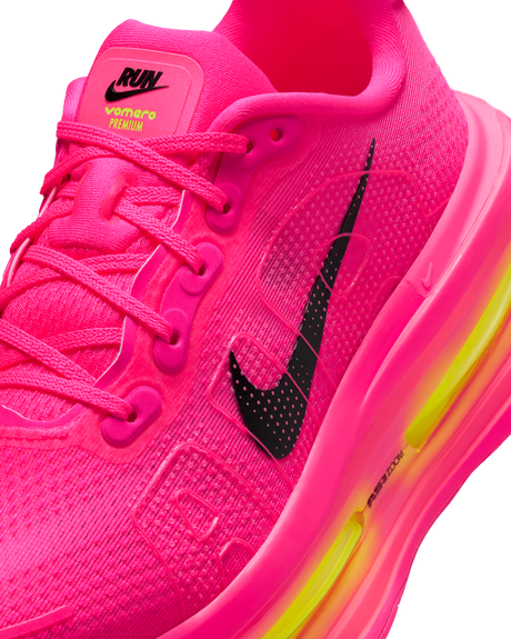Nike Womens Vomero Premium Road Running Shoes - Pink-Volt-Black (Athletic Sneakers/Runners)