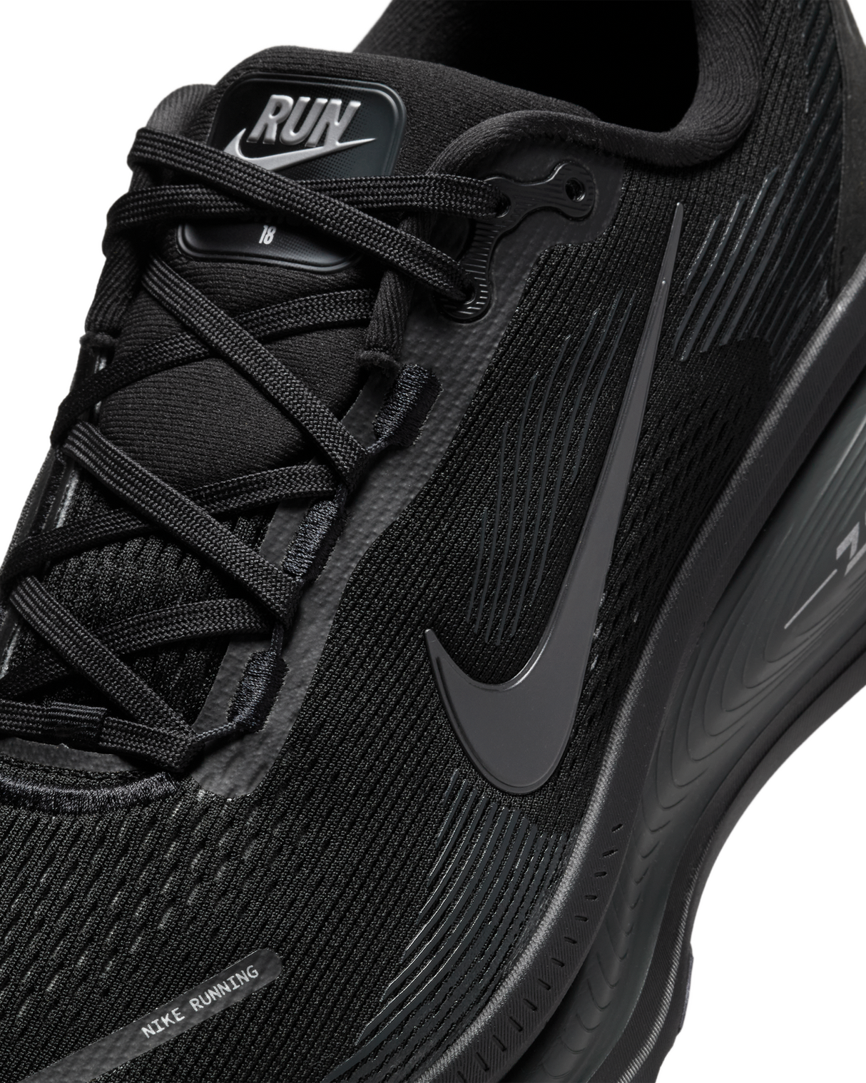 Nike Vomero 18 Mens Road Running Shoes - Black/Grey (Athletic Sneakers/Runners)