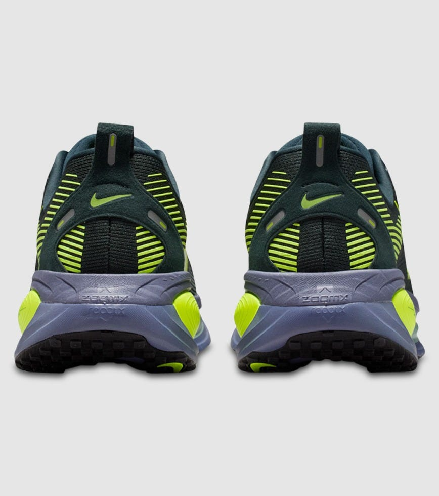 Nike Mens Vomero 18 Sneakers Runners Shoes in Seaweed/Volt-Cannon-Sanded Purple