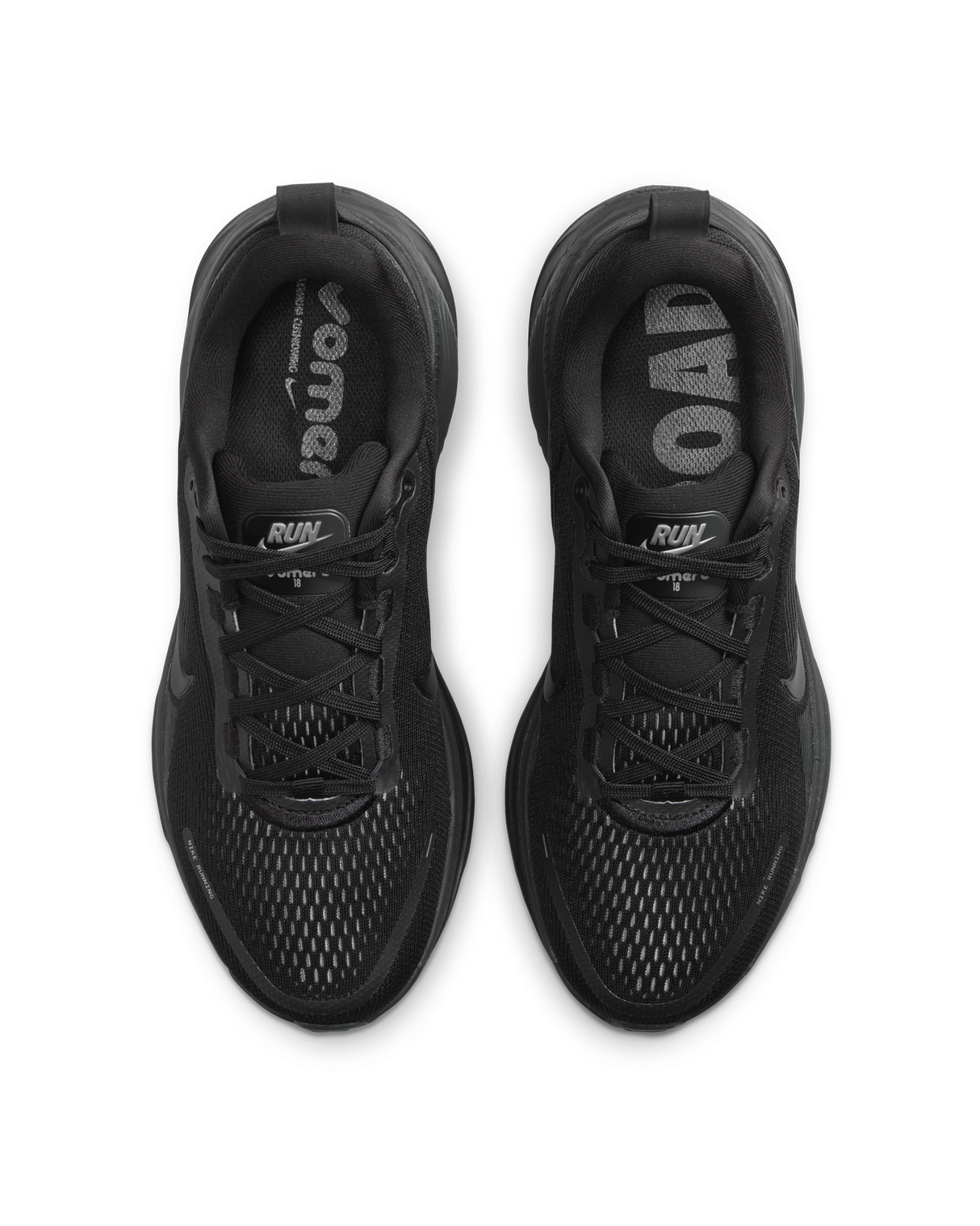 Nike Vomero 18 Womens Road Running Shoes - Black-Grey (Athletic Sneakers/Runners)