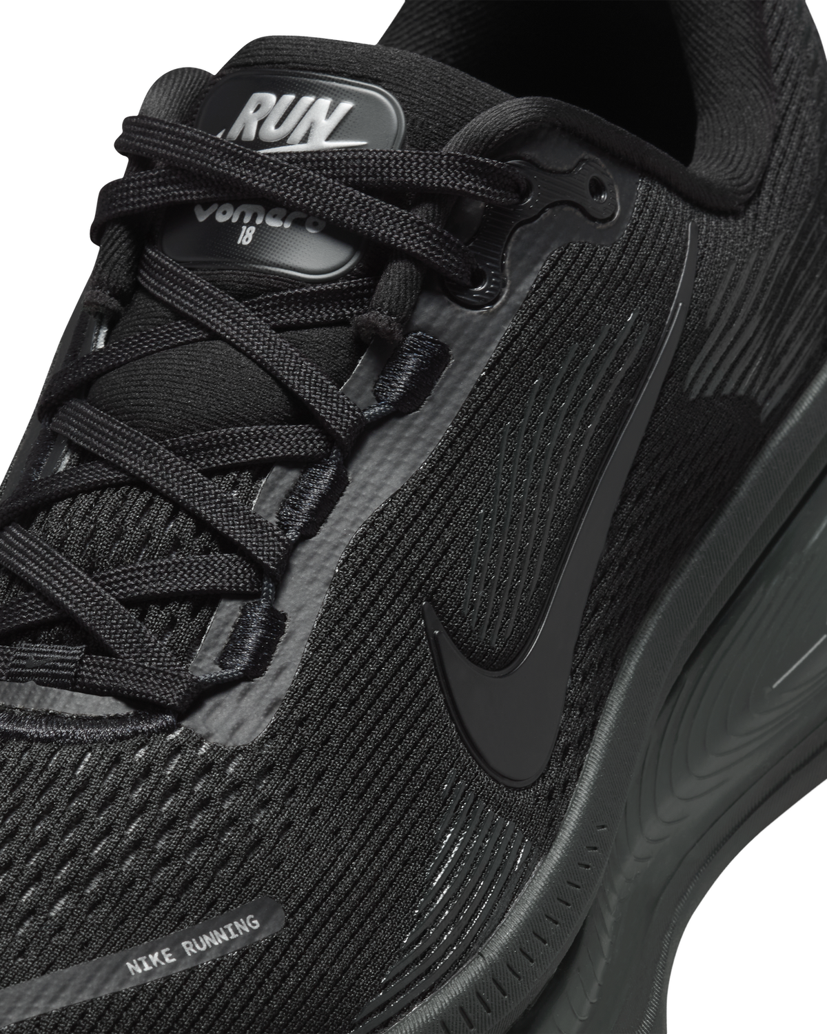 Nike Vomero 18 Womens Road Running Shoes - Black-Grey (Athletic Sneakers/Runners)