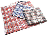 10x Extra Large Checkered Bags  - Striped Shopping Bags - 78cm x 65cm x 25cm