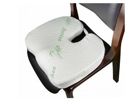 BAMBOO SEAT CUSHION Memory Foam Posture Coccyx Hip Back Lumbar Support Car Seat