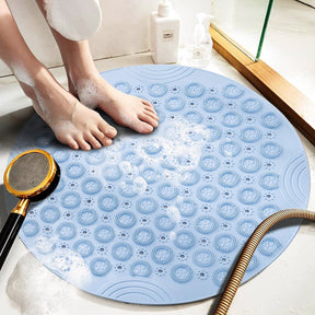 Round Non-Slip PVC Shower Mat - Quick Drain