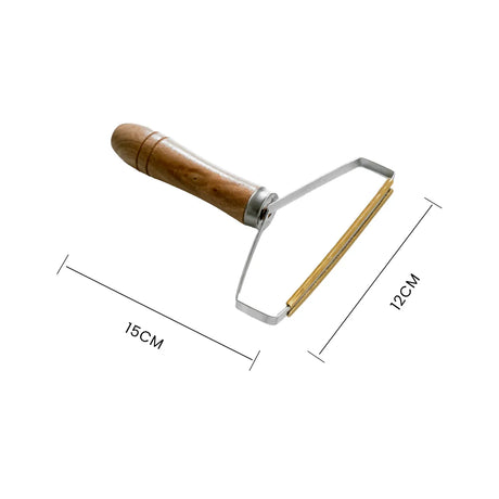 Wooden Lint Remover 13x16.5cm Clothes Brush - Natural