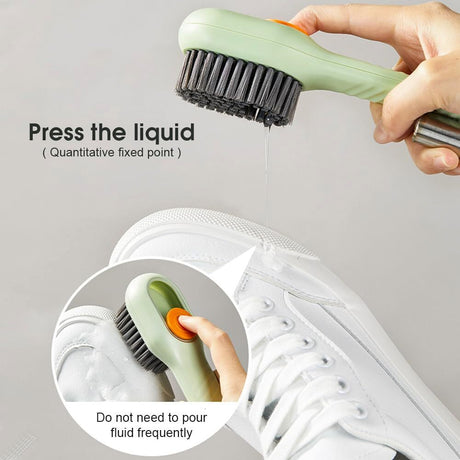 Multifunctional Liquid Shoe Brush Cleaners Soap Dispenser Cleaning Brush