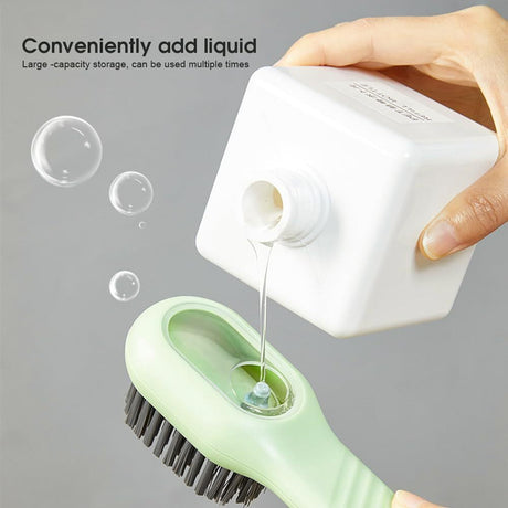 Multifunctional Liquid Shoe Brush Cleaners Soap Dispenser Cleaning Brush