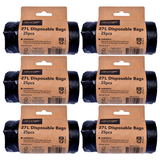 150x Clevinger 27L Disposable Rubbish Bags Bulk Pack - Kitchen Bin Liners/Garbage Bags