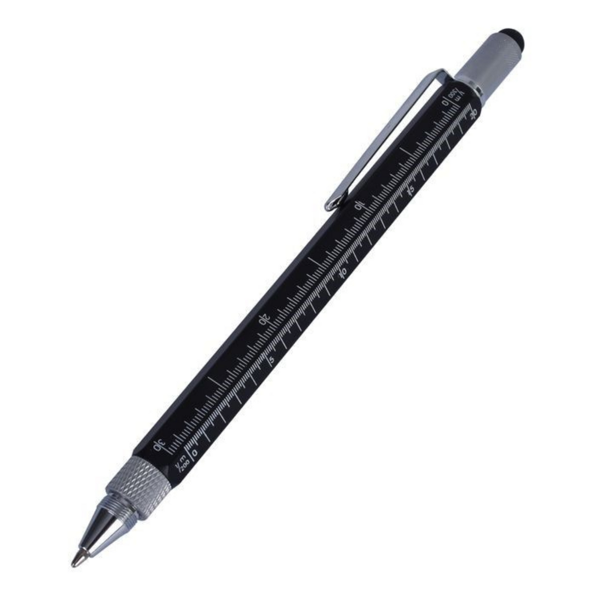 6-in-1 Multifunction Trade Pen w/ Stylus, Screwdrivers, Ruler & Bubble ...