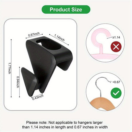 18 Pack Space Saving Hanger Hooks Clothes Wardrobe Closet Organiser 