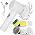 5-IN-1 Electric Handheld Rechargeable Cleaning Brush Kitchen Bathroom Scrubber
