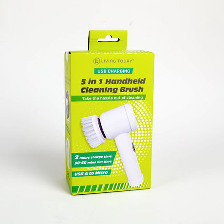 Living Today 5-IN-1 Electric Handheld Rechargeable Cleaning Brush