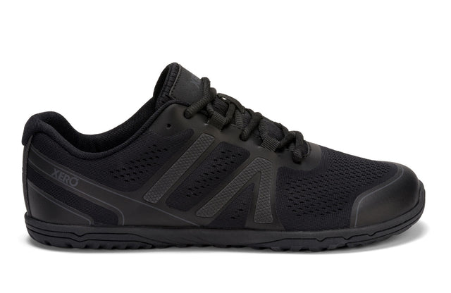 Xero Mens HFS II Lightweight Road Barefoot Running Shoes - Black/Asphalt (Zero Drop Sneakers)