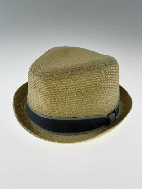 Dents Mens Toyo Straw Trilby Hat - Natural (Short Brimmed)