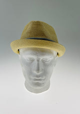 Dents Mens Toyo Straw Trilby Hat - Natural (Short Brimmed)