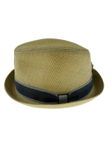Dents Mens Toyo Straw Trilby Hat - Natural (Short Brimmed)