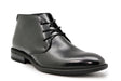 Massa Hugo Mens Leather Chukka Desert Boots - Black (Slip On Dress Formal Shoes)