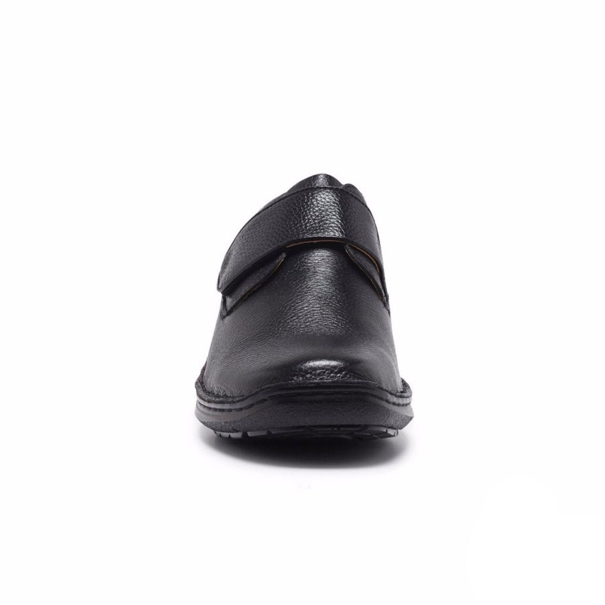 HUSH PUPPIES BLOKE Leather Shoes Slip On Extra Wide Work All Day Comfort - Black