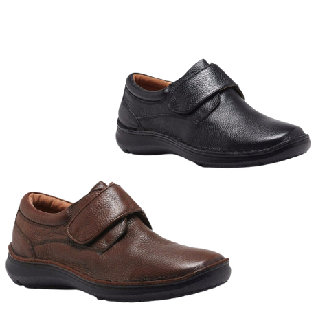 HUSH PUPPIES BLOKE Leather Shoes Slip On Extra Wide Work All Day Comfort - Black