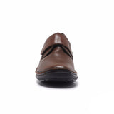HUSH PUPPIES BLOKE Leather Shoes Slip On Extra Wide Work All Day Comfort - Black