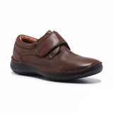HUSH PUPPIES BLOKE Leather Shoes Slip On Extra Wide Work All Day Comfort - Black