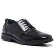 Hush Puppies Heathcote Mens Extra Wide Leather Shoes - Black (Lace Up Work Business)
