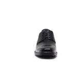 Hush Puppies Heathcote Mens Extra Wide Leather Shoes - Black (Lace Up Work Business)