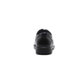 Hush Puppies Heathcote Mens Extra Wide Leather Shoes - Black (Lace Up Work Business)