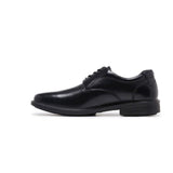 Hush Puppies Heathcote Mens Extra Wide Leather Shoes - Black (Lace Up Work Business)