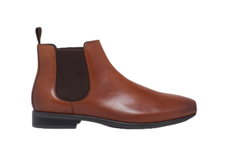 Mens HUSH PUPPIES NORRIS Leather Boots Shoes - Tan in Size US 6 