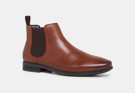 Mens HUSH PUPPIES NORRIS Leather Boots Shoes - Tan in Size US 6 