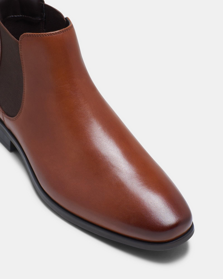 Mens HUSH PUPPIES NORRIS Leather Boots Shoes - Tan in Size US 6 