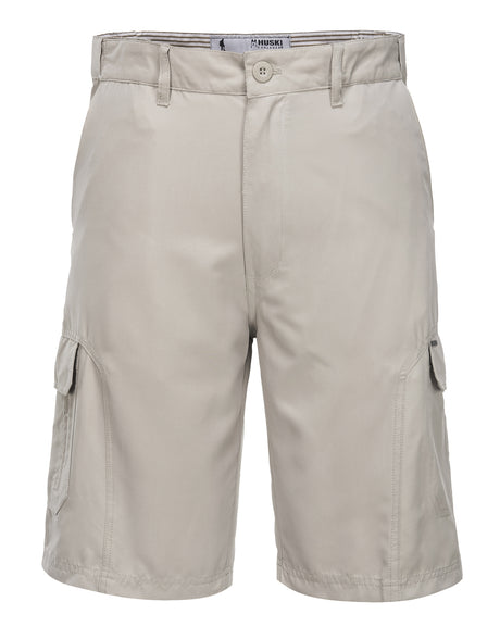 HUSKI Cargo Shorts Mens Cascade Microfibre Flexi Fit Short Army Military 515206 - Bone - X-Large (97 Waist)